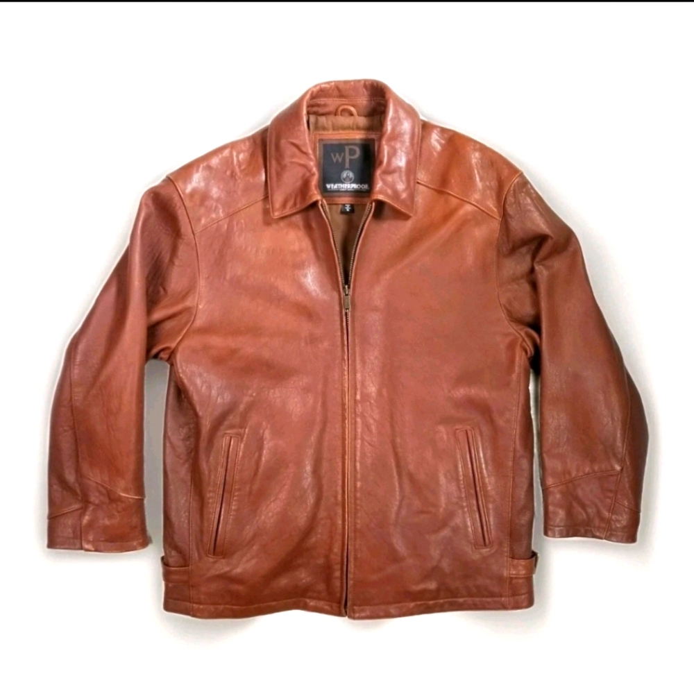 Weatherproof Garment Company Men's Leather Jacket Insulated Brown Size M